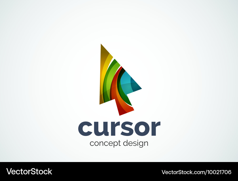 Cursor logo template mouse pointer and arrow Vector Image