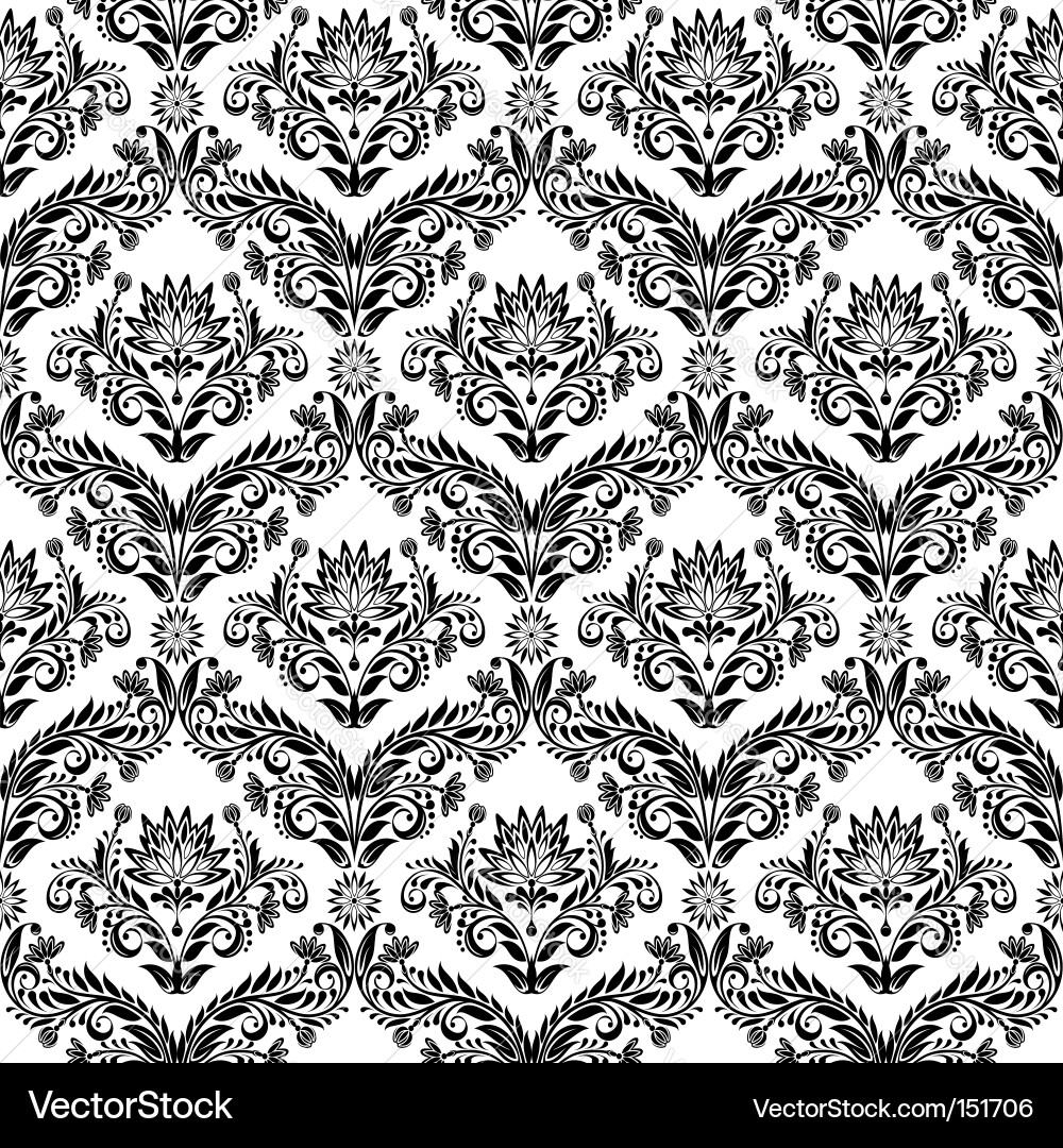 Elegant Floral Damask vector image
