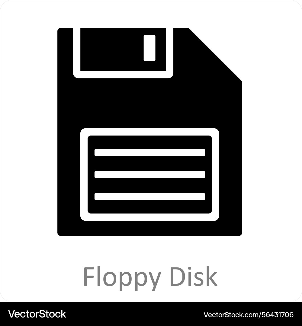 Floppy disk and data icon concept Vector Image