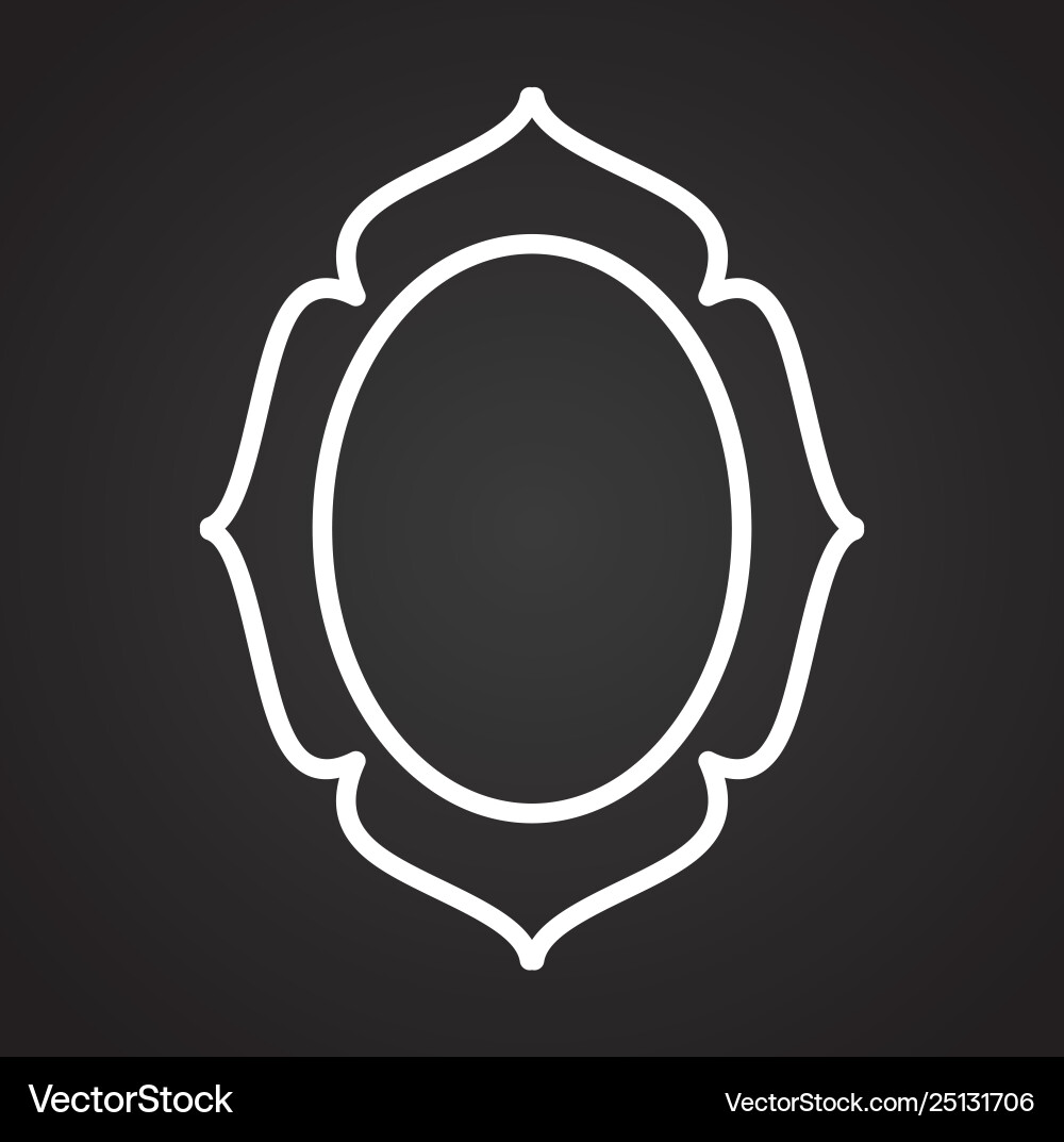 Frame icon on background for graphic and web Vector Image