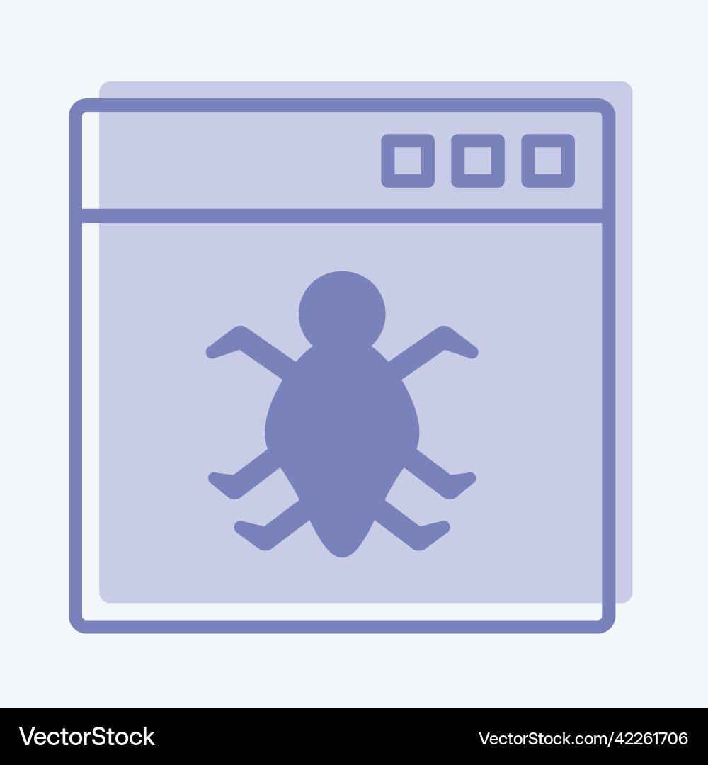 Icon bug in application suitable for programming Vector Image