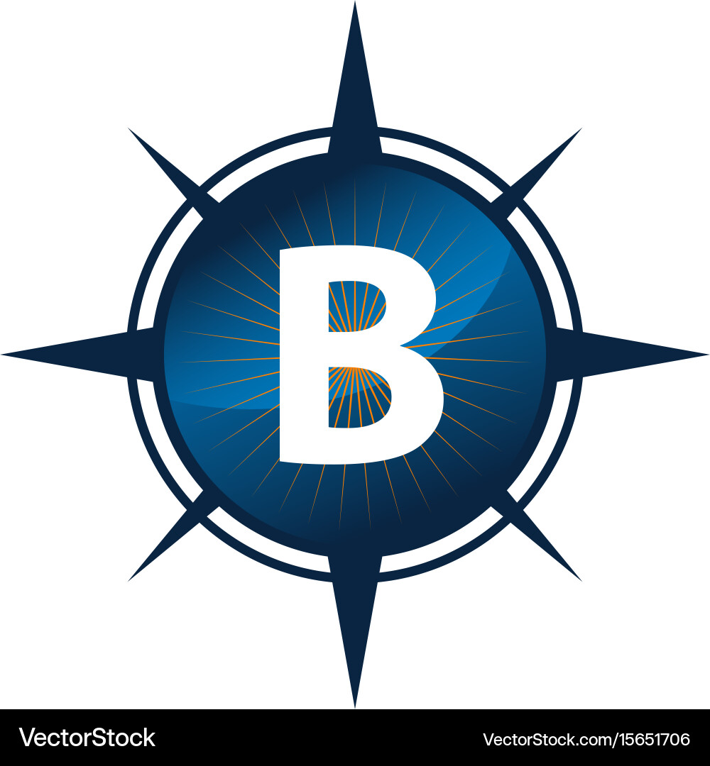 Insights guide initial b vector image