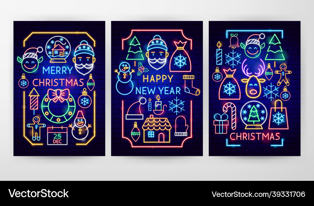 Merry christmas flyer concepts Merry christmas flyer concepts vector image