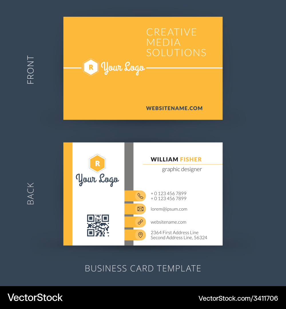Minimalist Business Card Template vector image