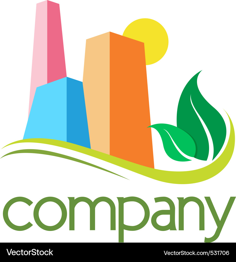 Modern City Logo Vector Image