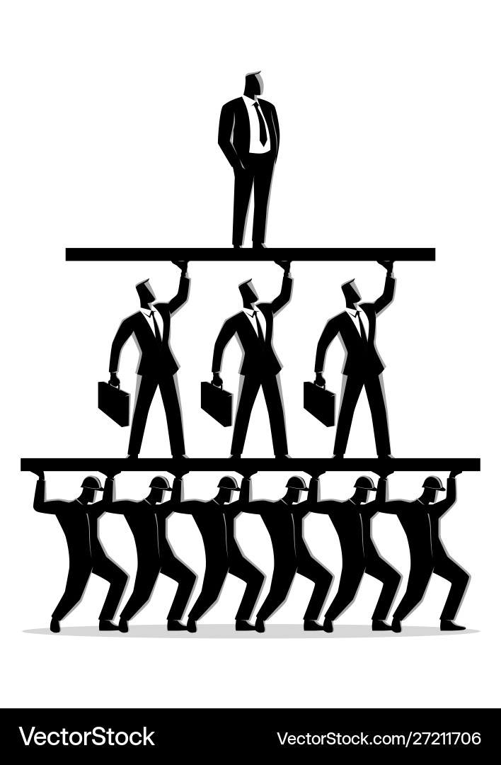 Work Hierarchy Pyramid Vector Image