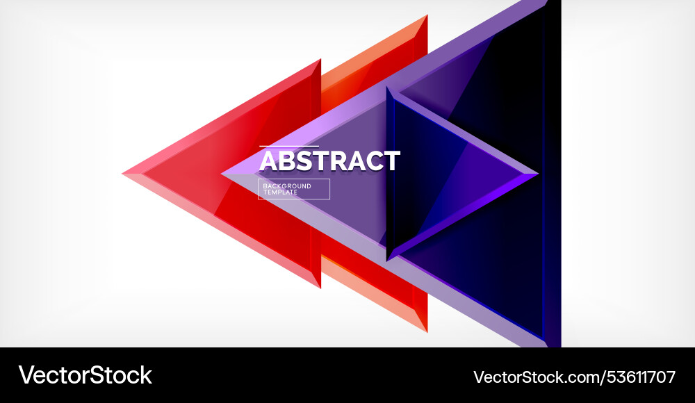 Abstract background - colorful triangles with 3d Abstract background - colorful triangles with 3d Vector Image