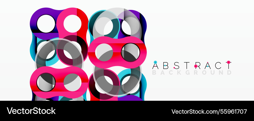 Abstract composition with intertwined circular Abstract composition with intertwined circular Vector Image