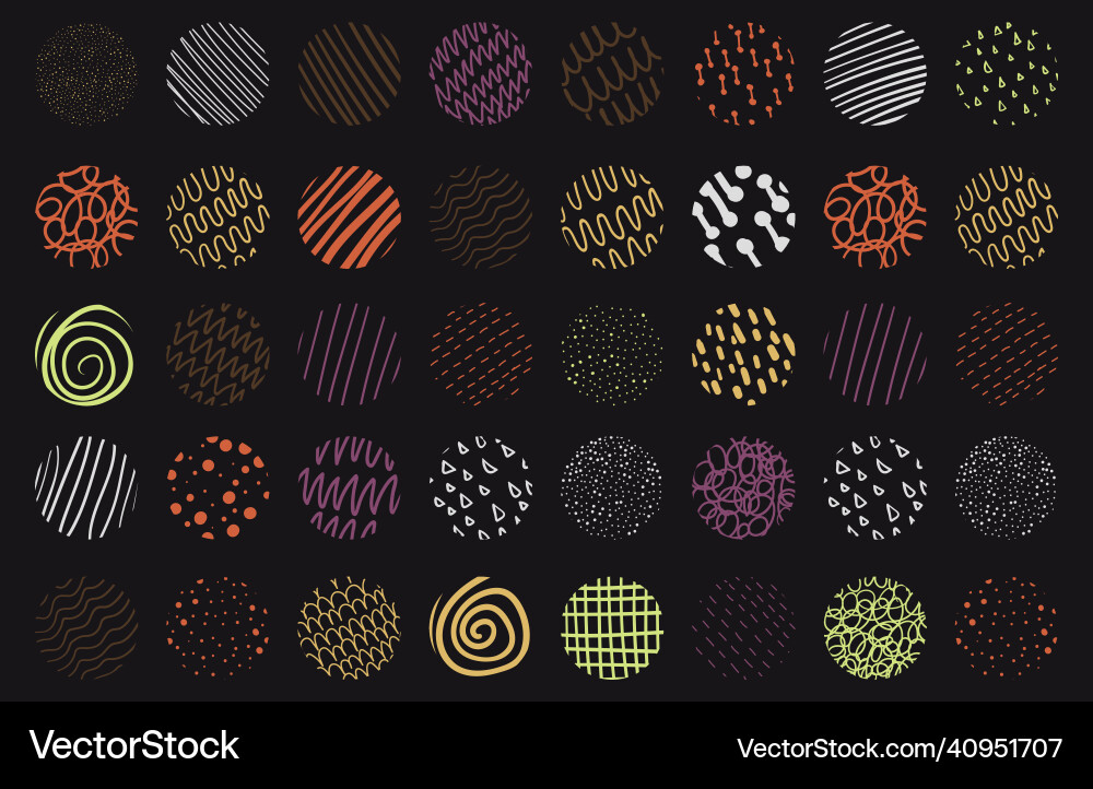 Abstract doodle circles pattern template design Abstract doodle circles pattern template design vector image