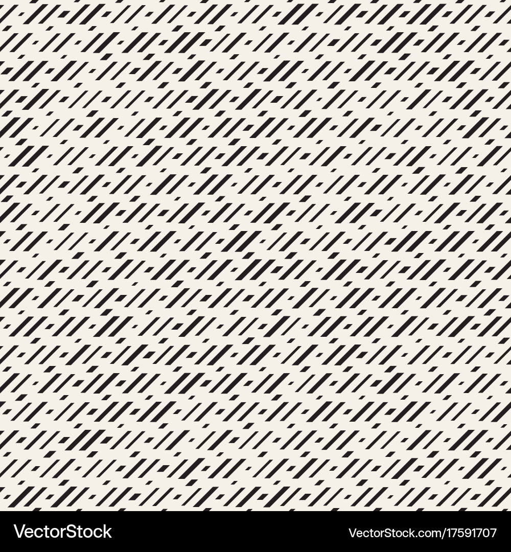 Black and white irregular dashed lines pattern vector image