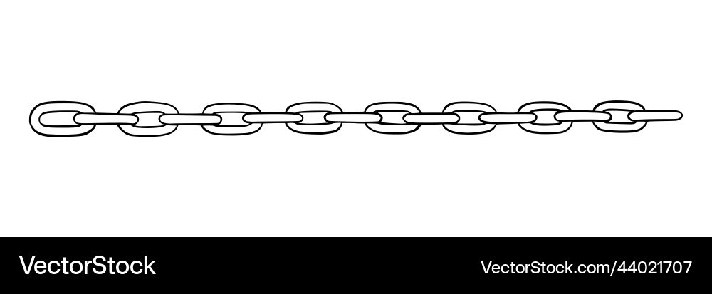 Chain as symbol of unity and cooperation sketch Vector Image