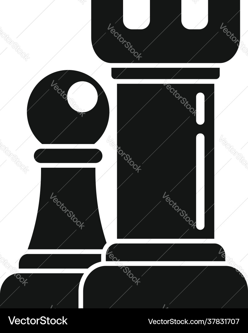 Chess game icon simple style Chess game icon simple style Vector Image