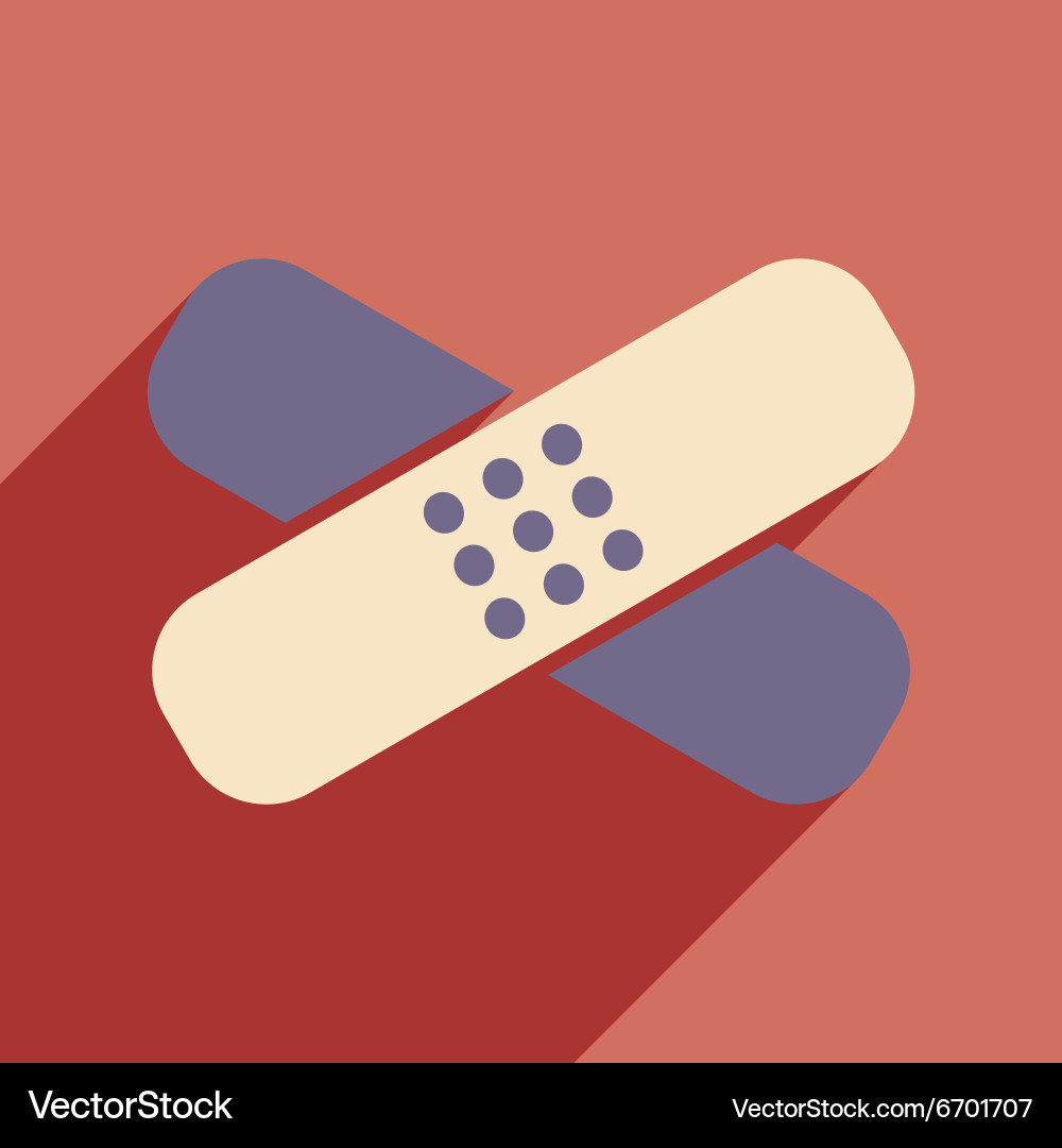 Flat with shadow icon and mobile application Vector Image