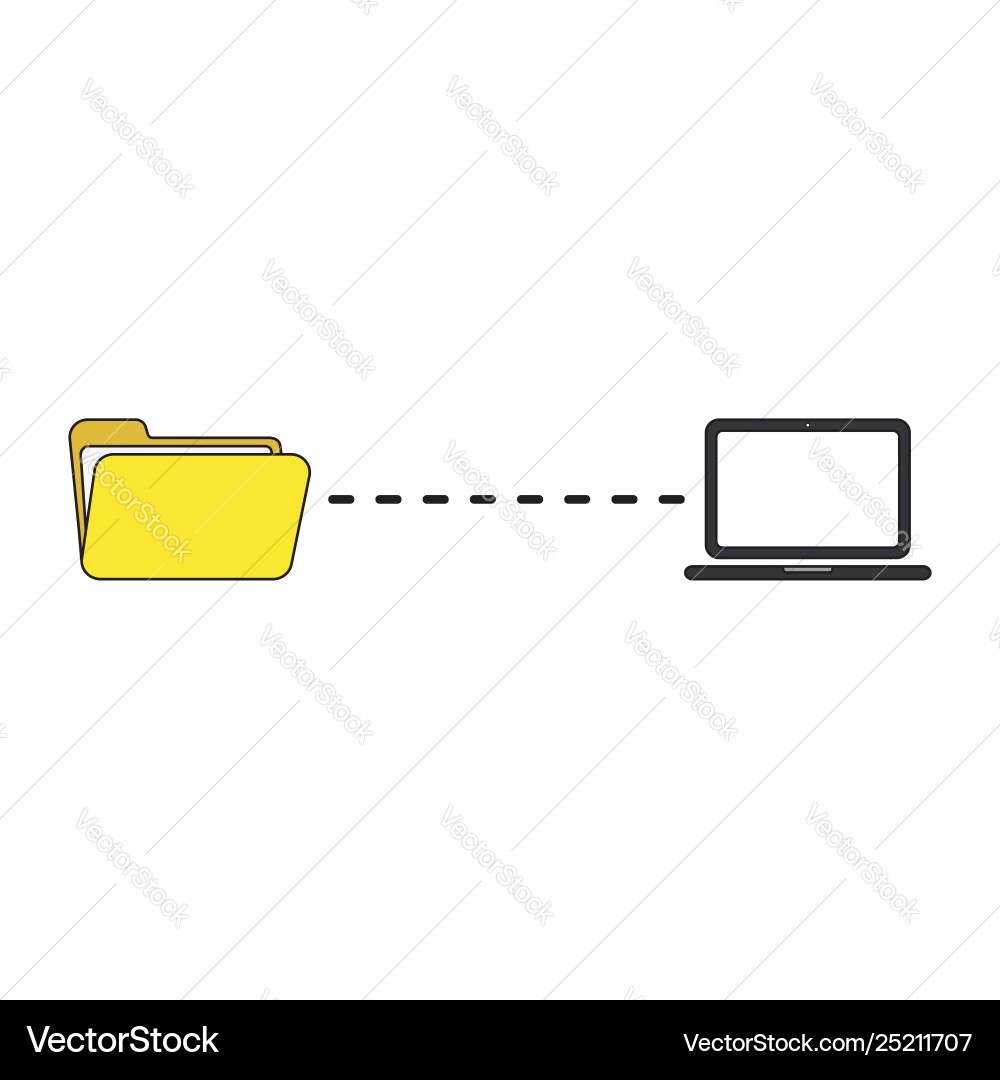 Icon concept file transfer between folder Icon concept file transfer between folder vector image