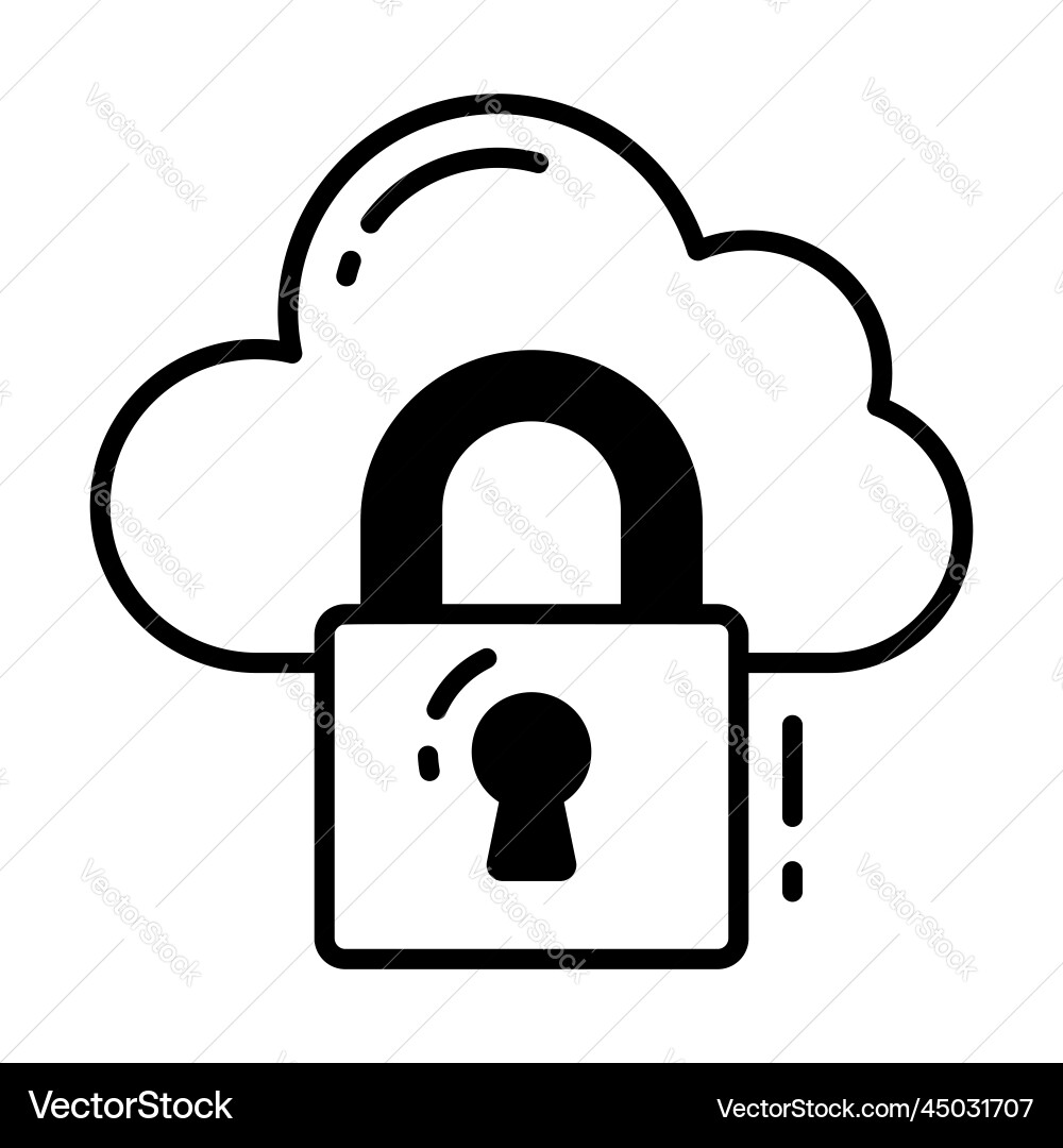 Lock icon for graphic and web design vector image