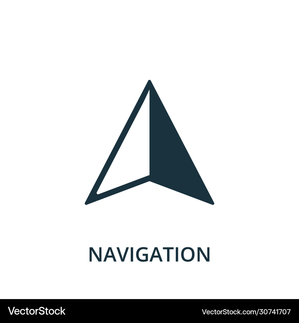 Navigation icon simple creative element filled vector image