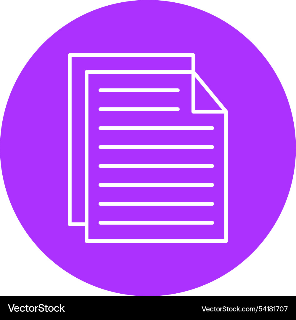 Notes line circle icon vector image