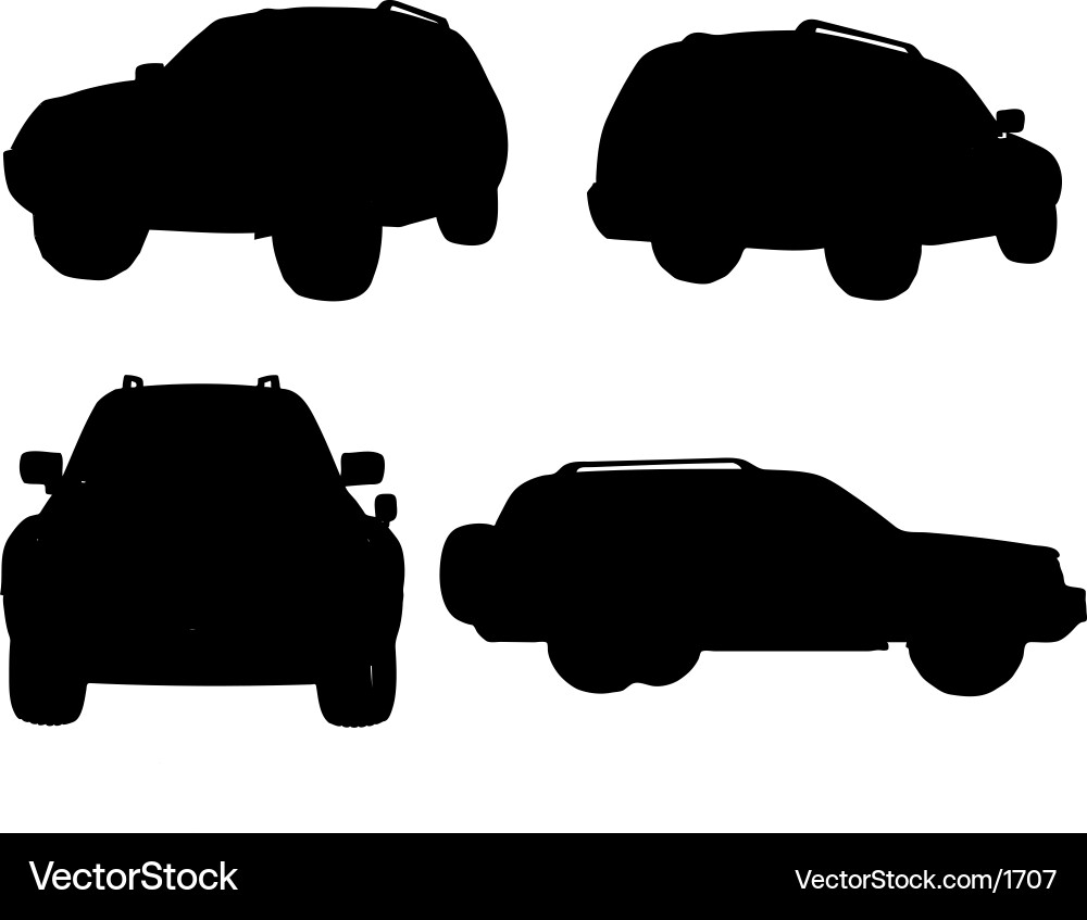 Off Road Vehicle Silhouettes Vector Image