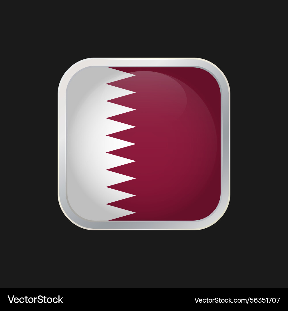 Qatari flag icon with rounded corners Vector Image