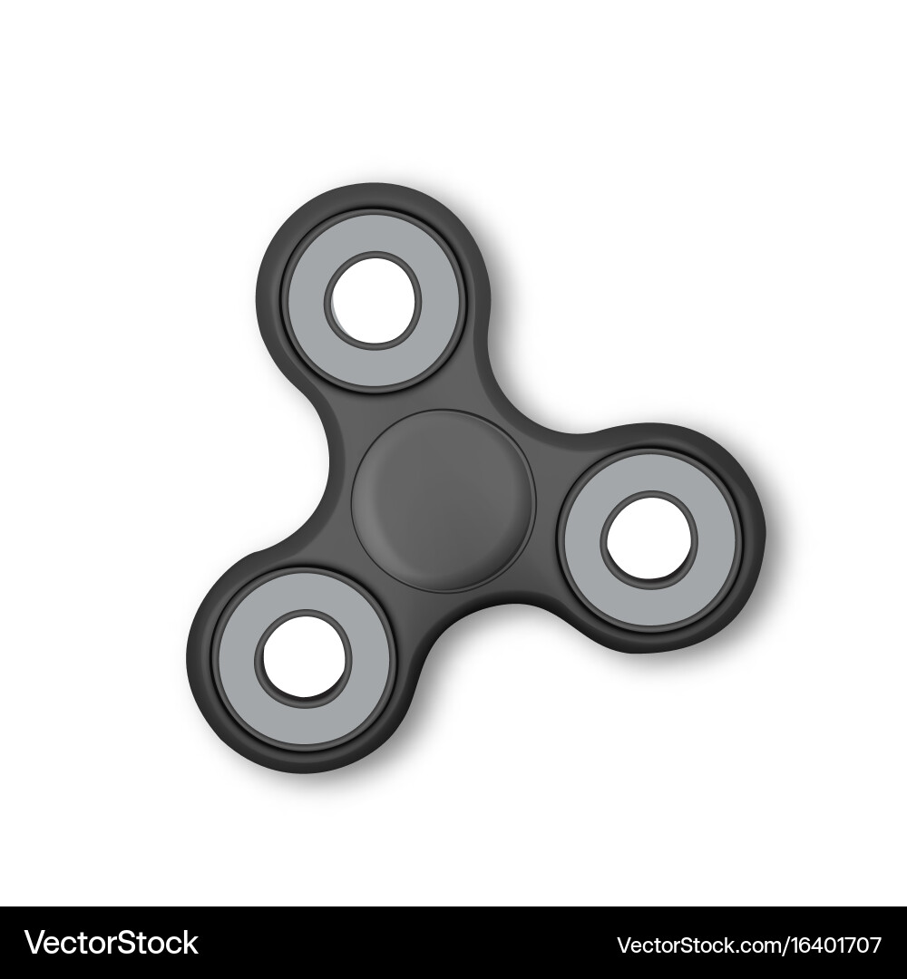 Realistic fidget spinner toy isolated Vector Image