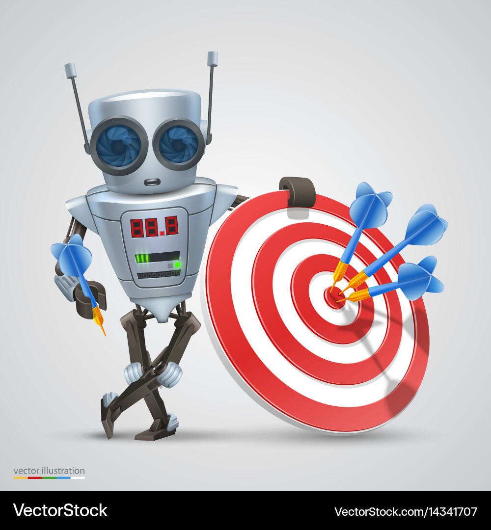 Robot Darts Game vector image