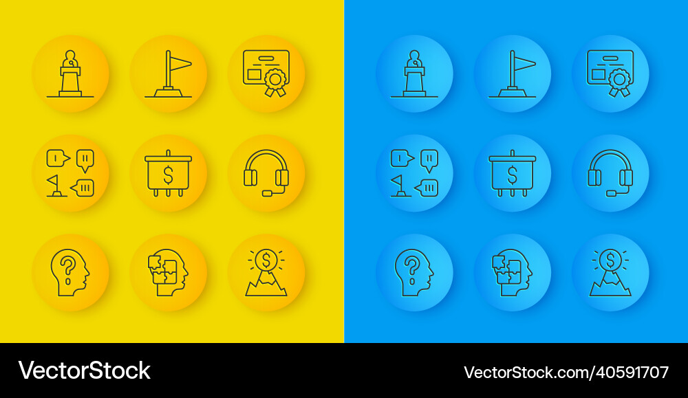 Set line head with question mark planning Set line head with question mark planning vector image