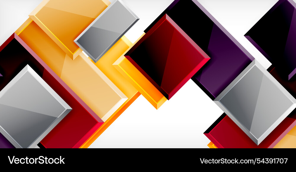 Square shape color abstract geometry Square shape color abstract geometry vector image