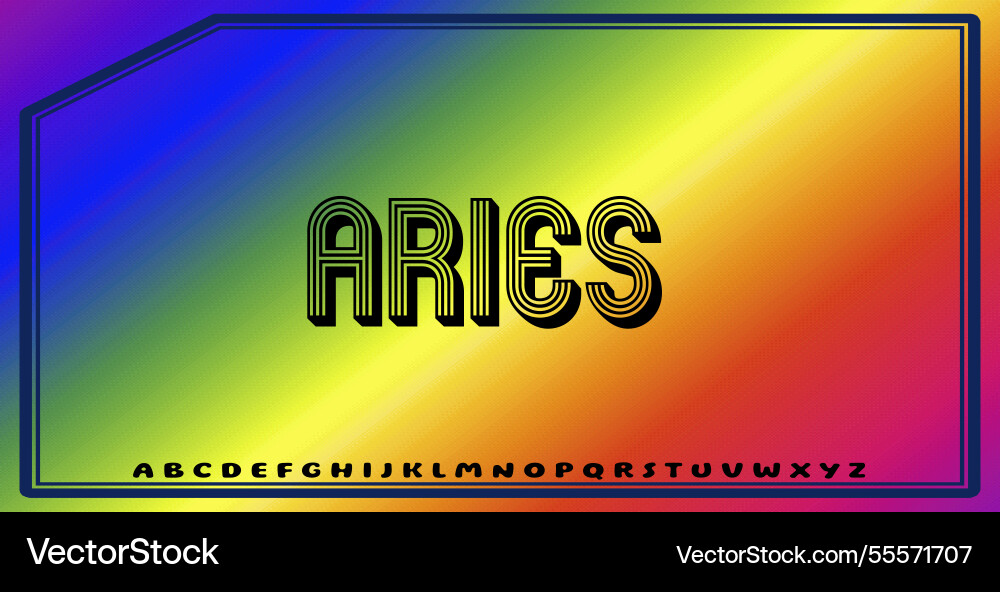 Text effects with editable colors and abstract Vector Image
