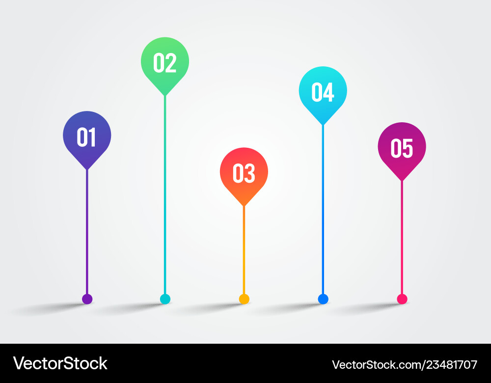 Timeline Charts & Diagrams vector image