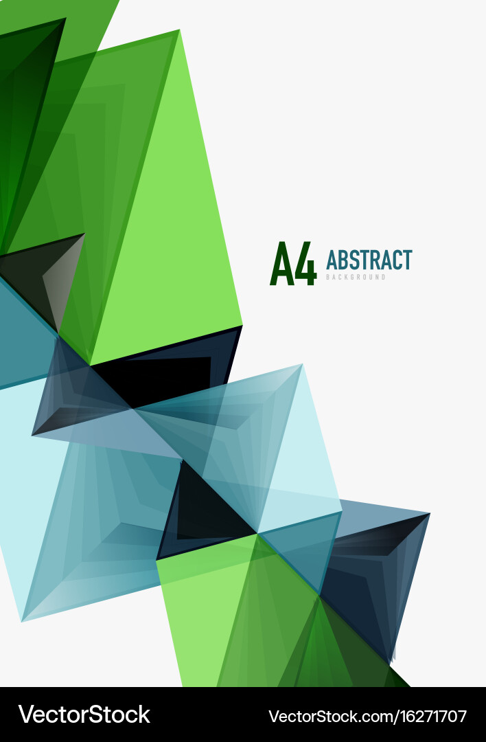 Triangular low poly a4 size geometric Vector Image
