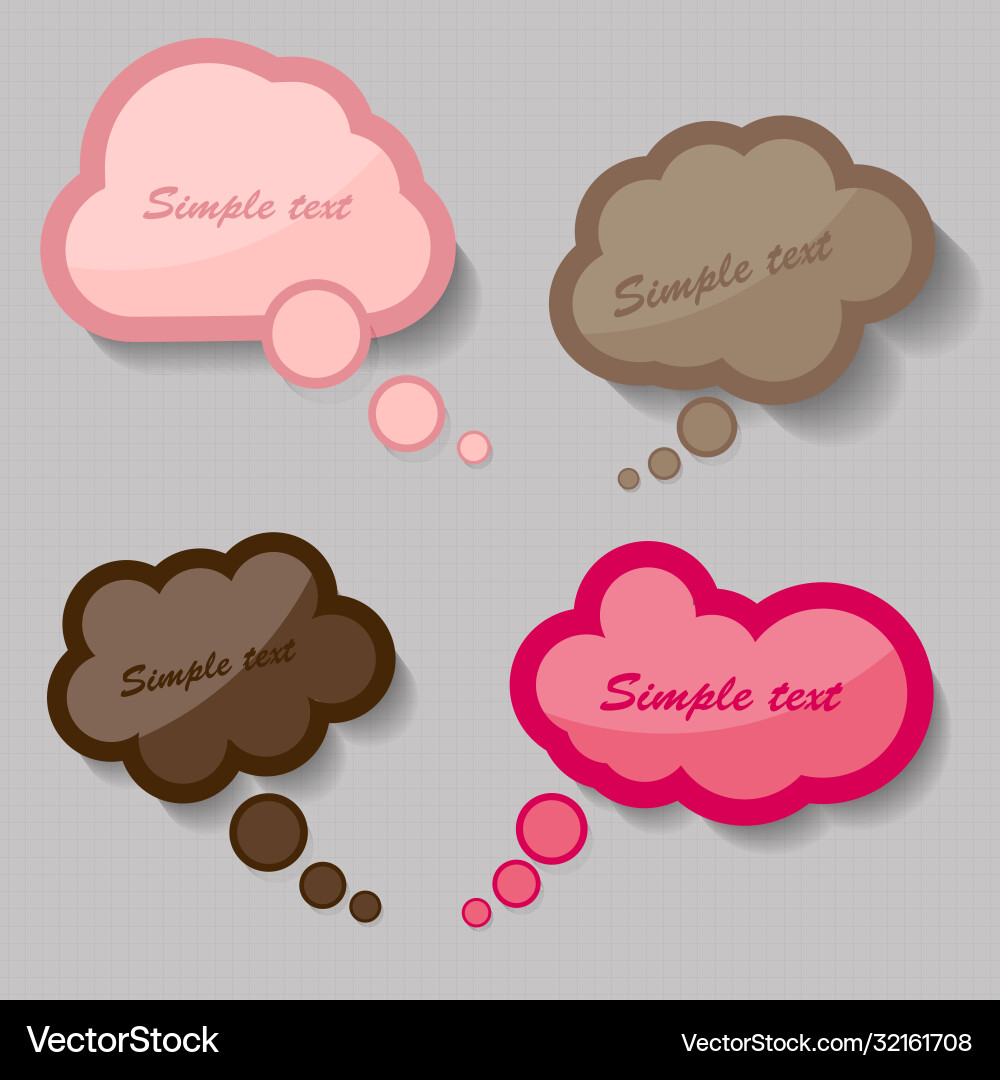 Abstract paper speech bubble in a shape Vector Image