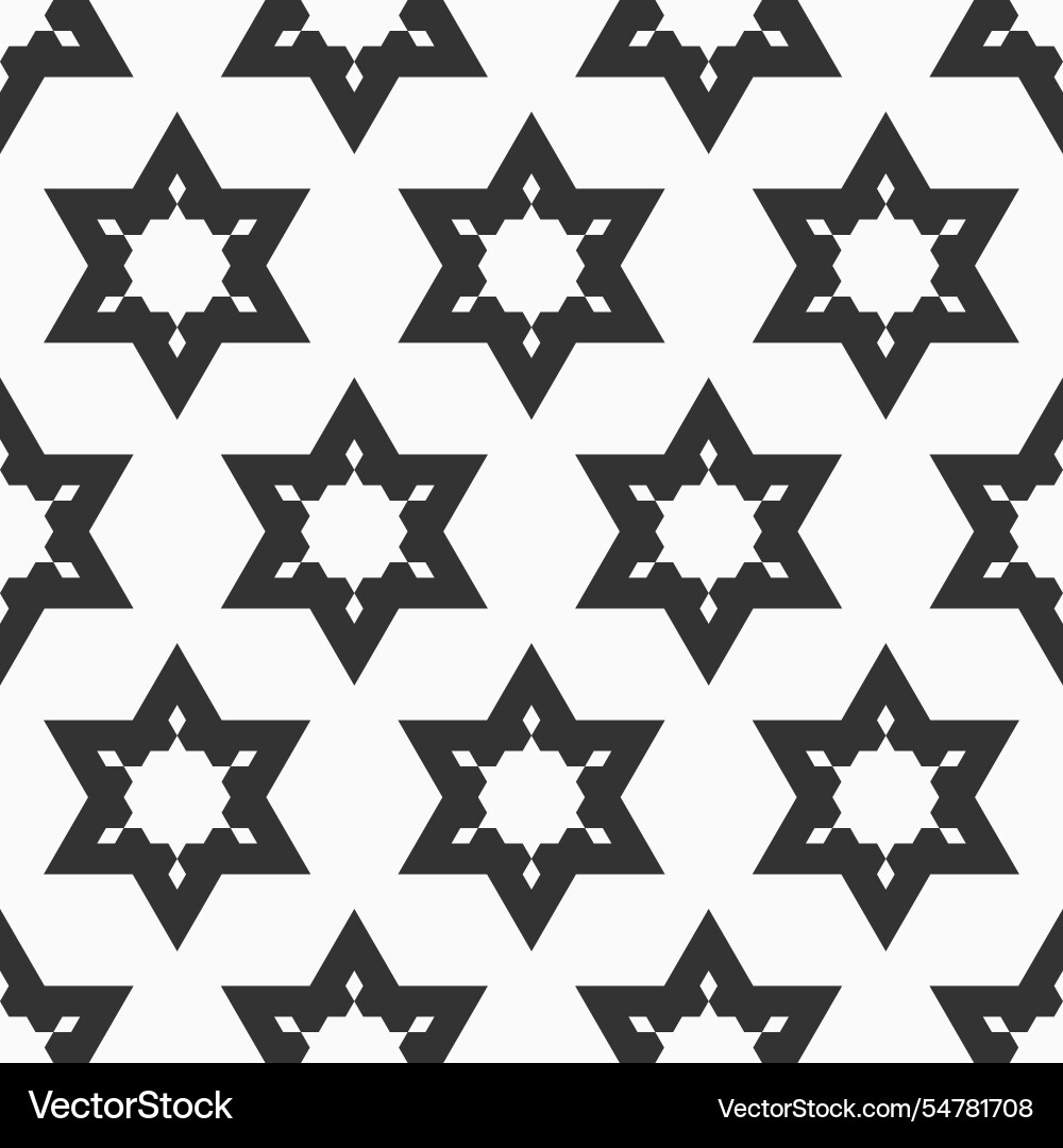Abstract six-pointed stars seamless pattern Vector Image