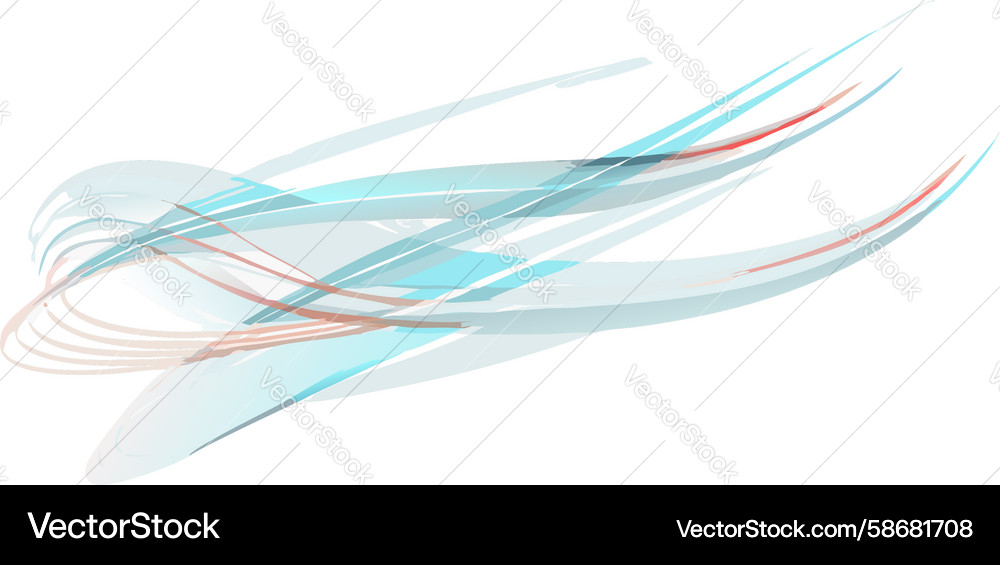 Abstract soft flowing wavy lines design Vector Image