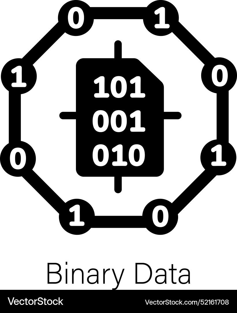 Binary data Royalty Free Vector Image - VectorStock