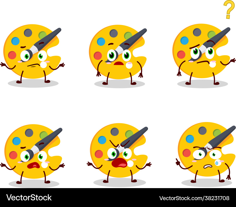 Cartoon Charakter Farbpalette mit was Cartoon Charakter Farbpalette mit was vektorbild