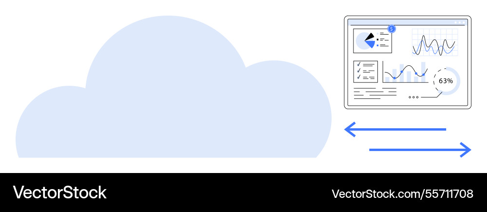 Cloud Computing Datensynchronisation dargestellt Cloud Computing Datensynchronisation dargestellt vektorbild
