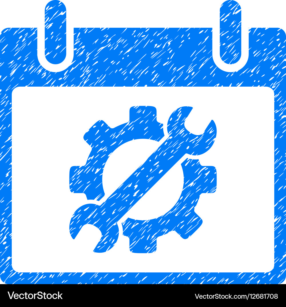 Configuration tools calendar day grainy texture Vector Image
