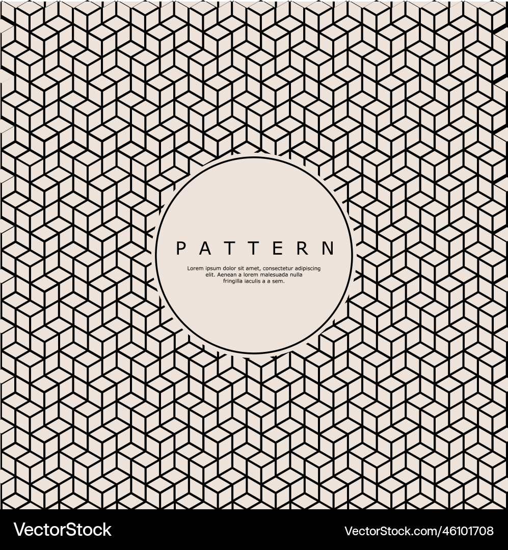 Decorative line box abstract pattern template vector image