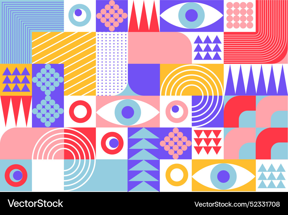 Flat design geometric pattern background Vector Image