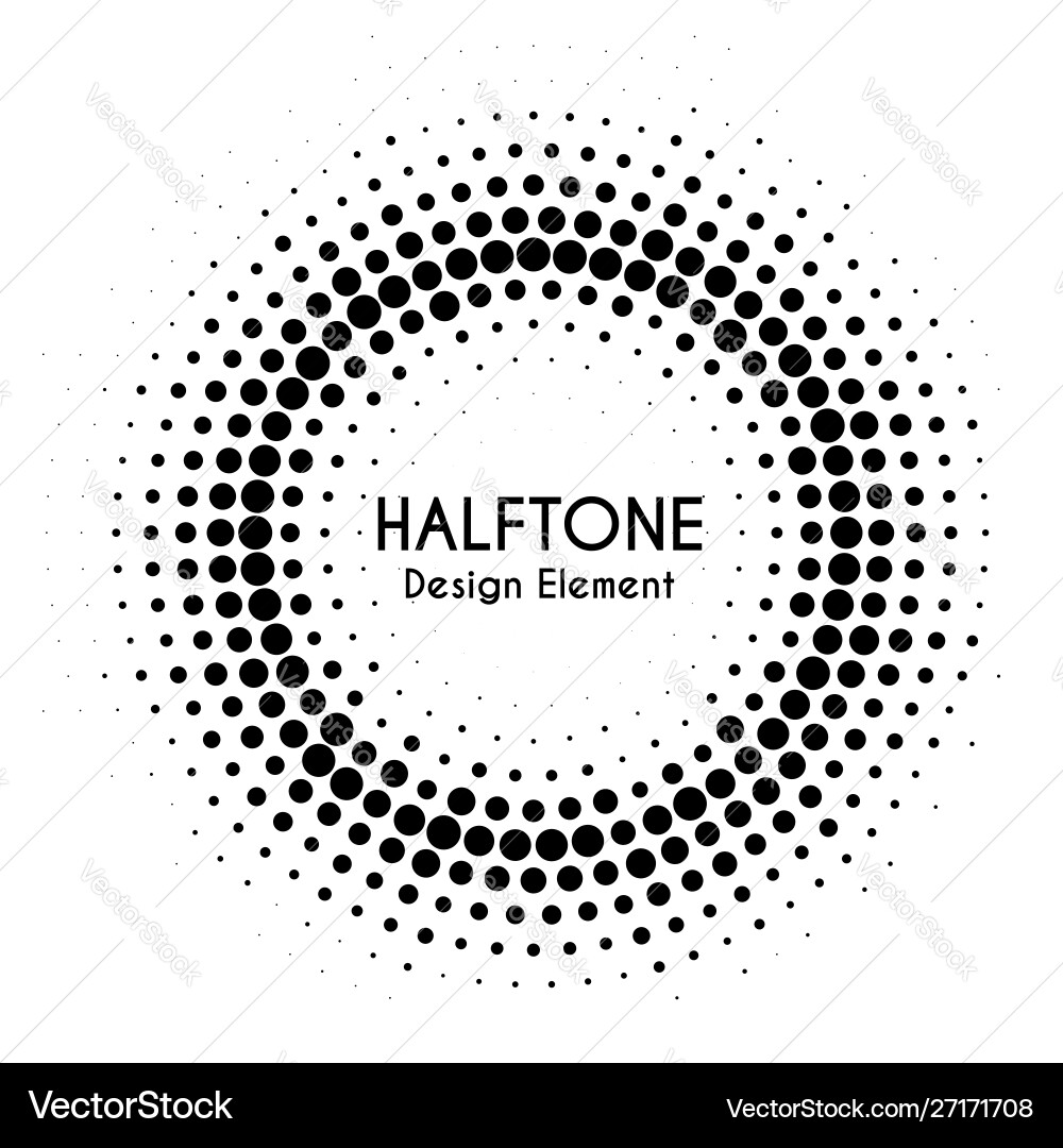 Halftone Circle Pattern vector image