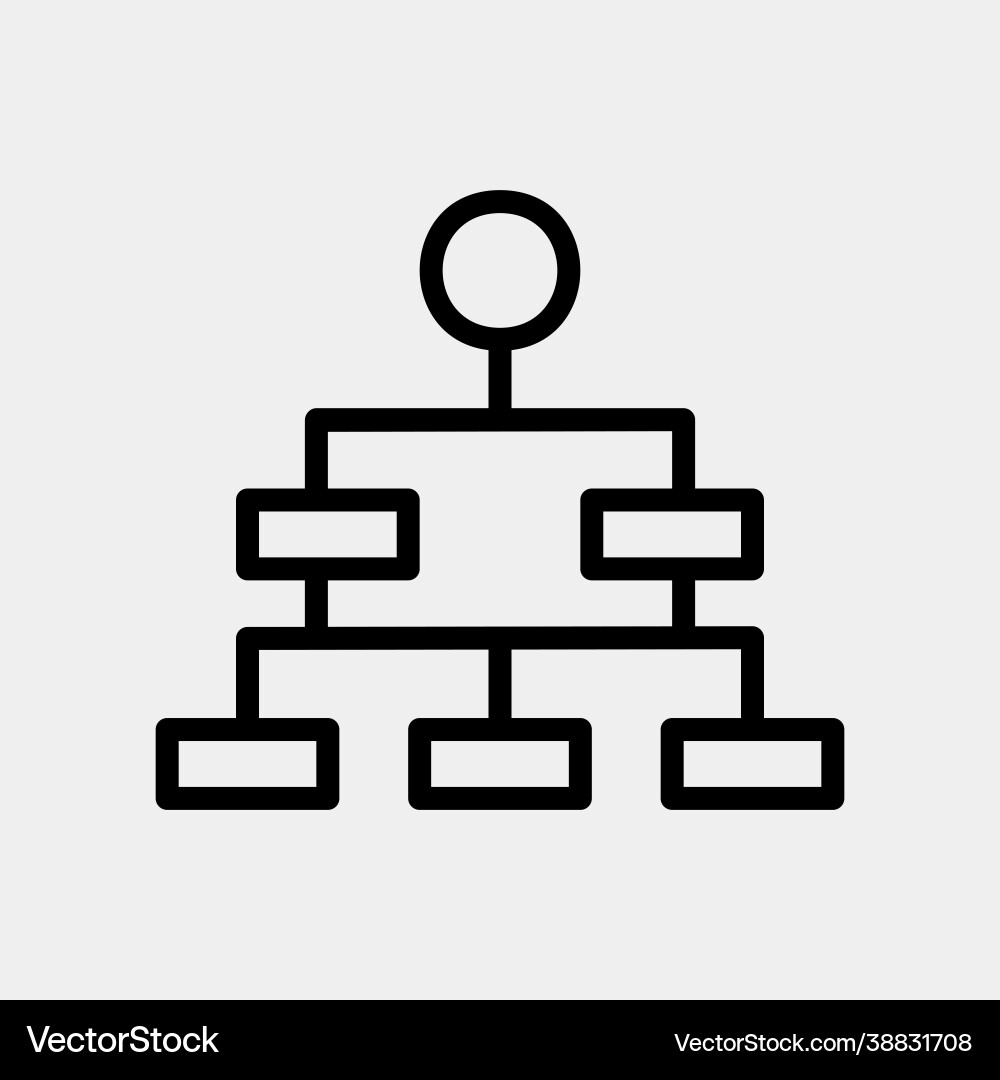 Hierarchy icon in line style for any projects Hierarchy icon in line style for any projects vector image