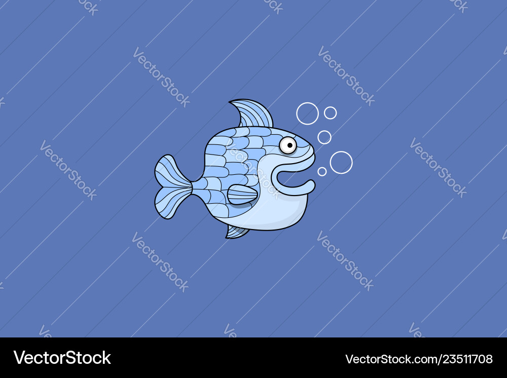 Kleine blaue Fische schwimmen im Wasser Kleine blaue Fische schwimmen im Wasser vektorbild