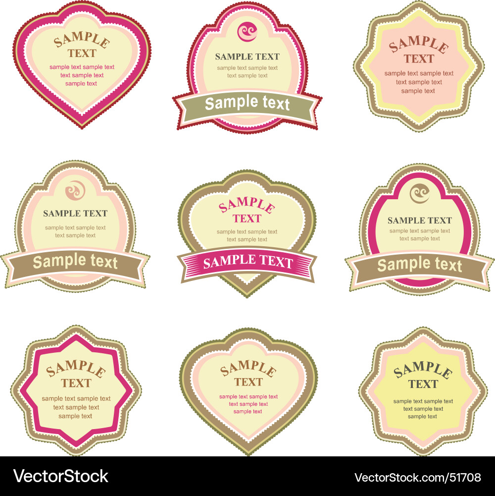 Label Collection vector image