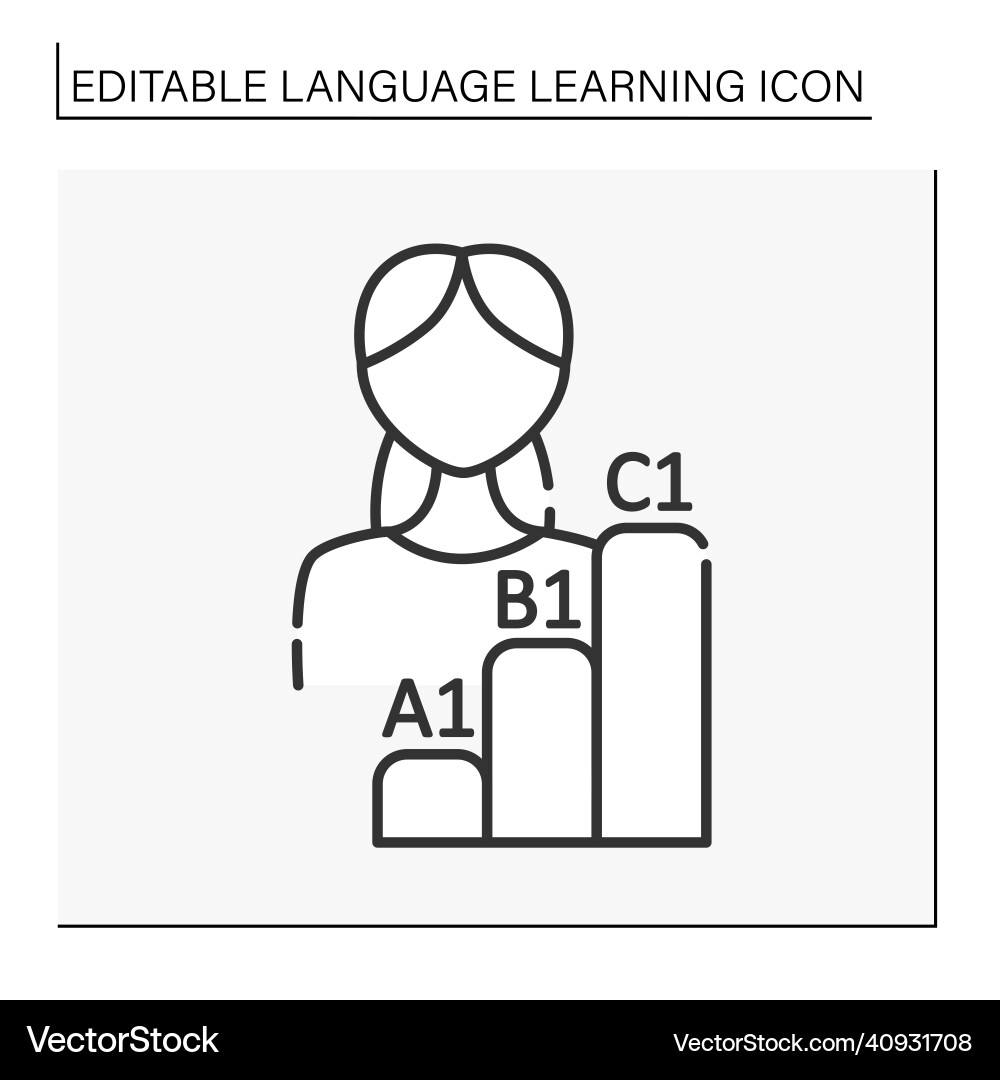 Language level line icon Language level line icon vector image