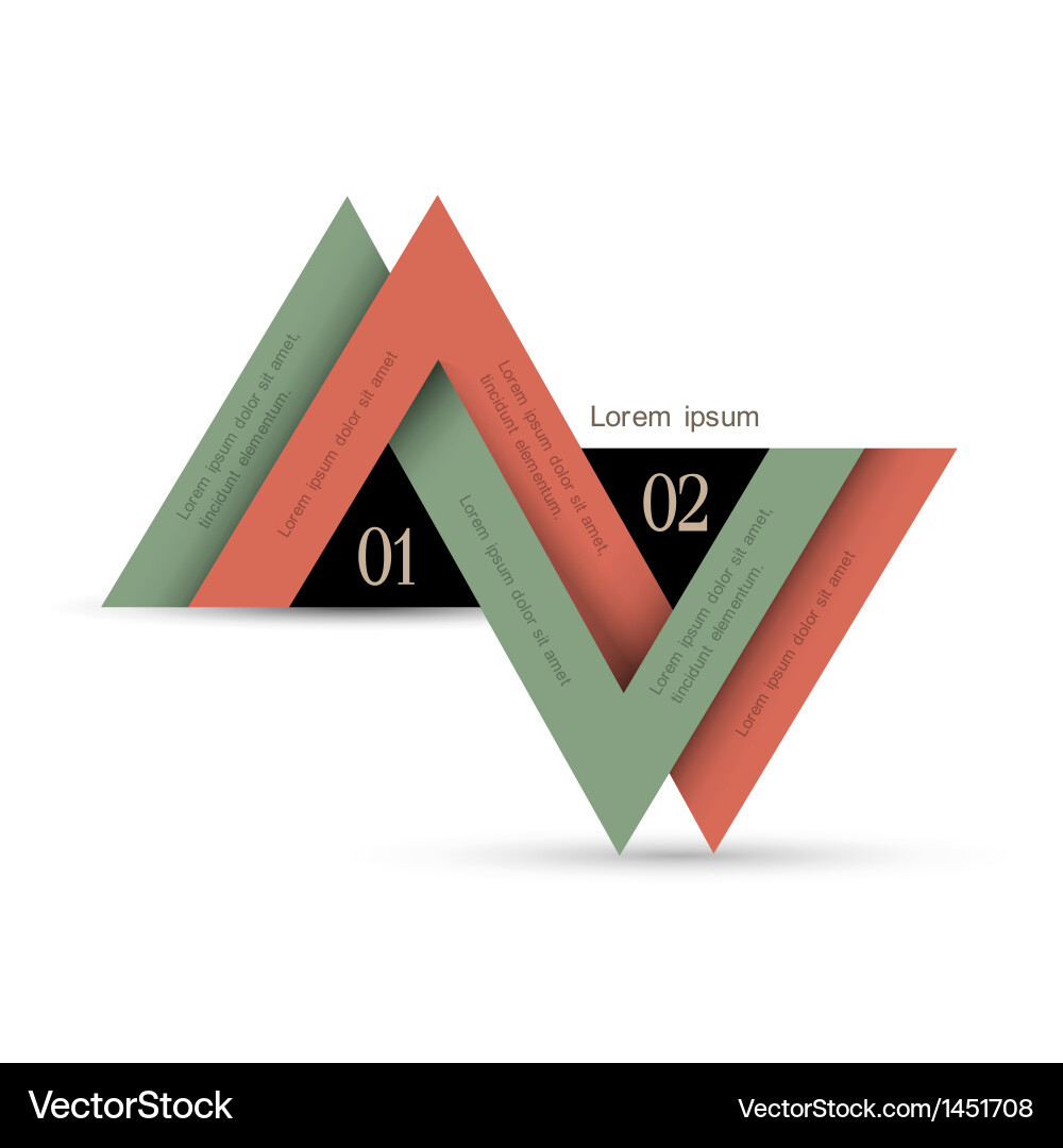Minimal infographics design with triangles vector image