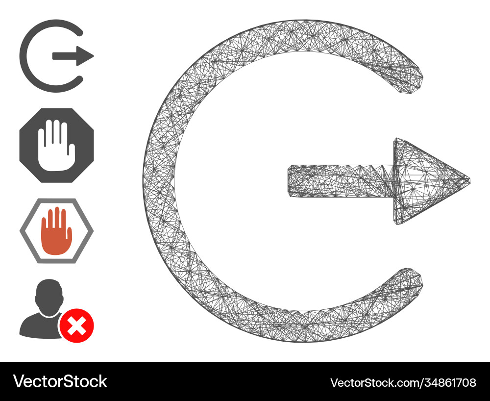 Network exit mesh vector image