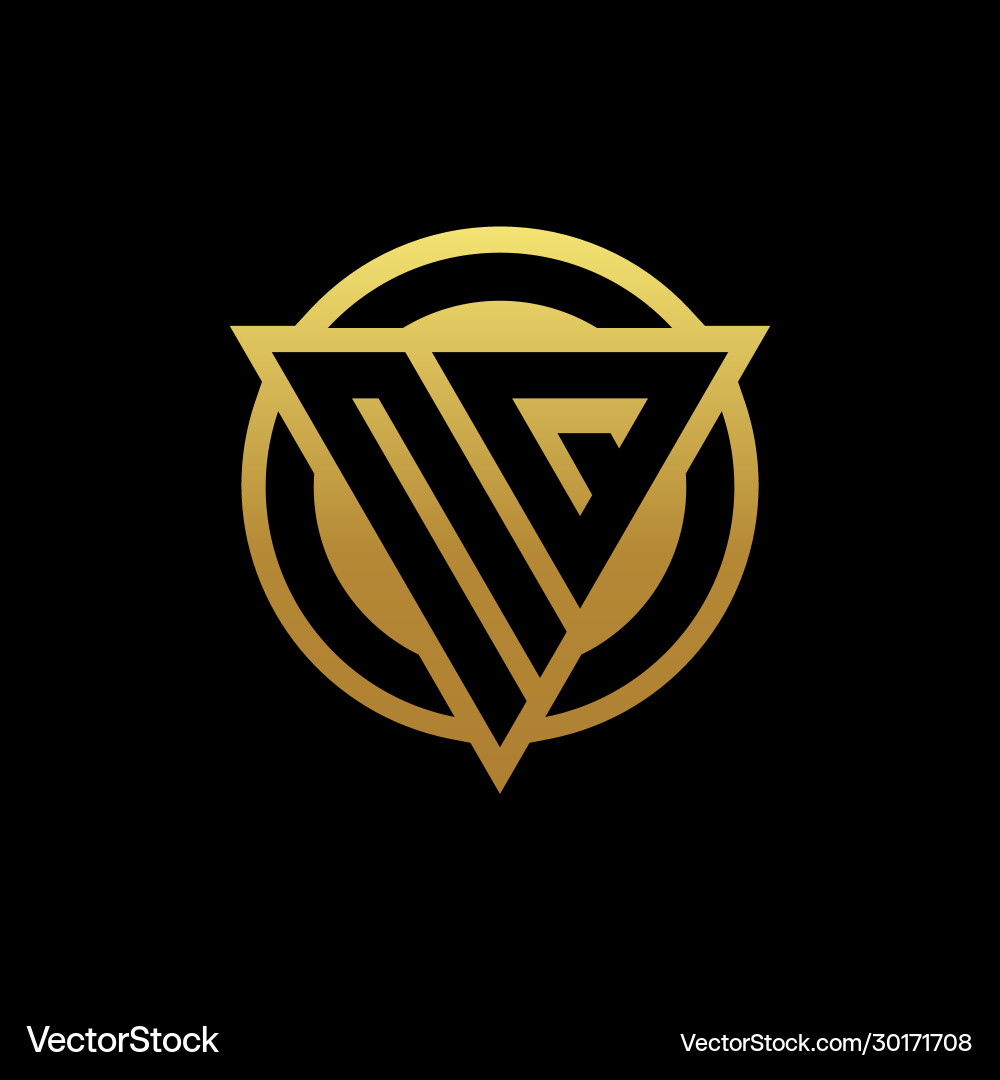 Nq logo monogram with triangle shape and circle Nq logo monogram with triangle shape and circle Vector Image