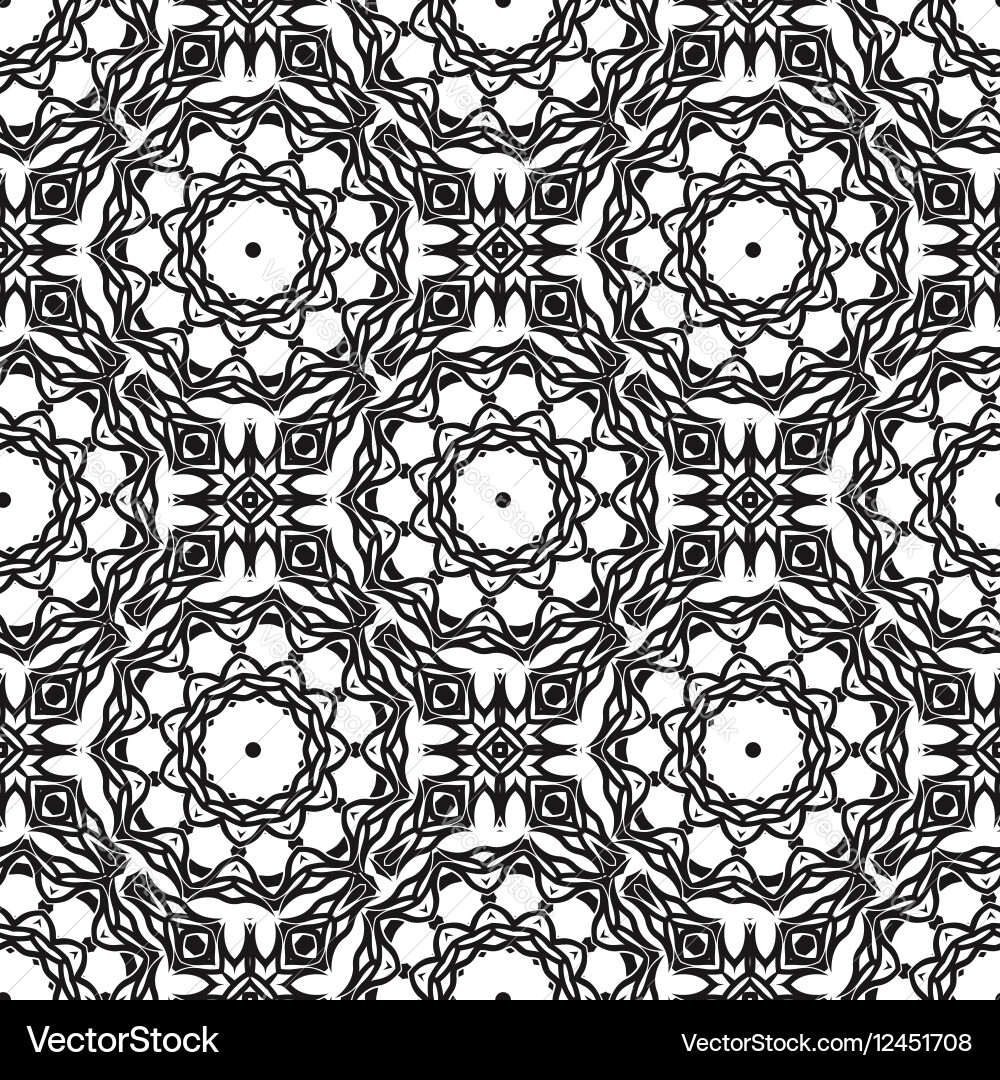 Ornamental seamless line pattern vector image