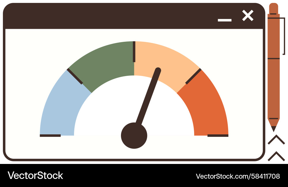 Performance Speedometer Dashboard Vector Image