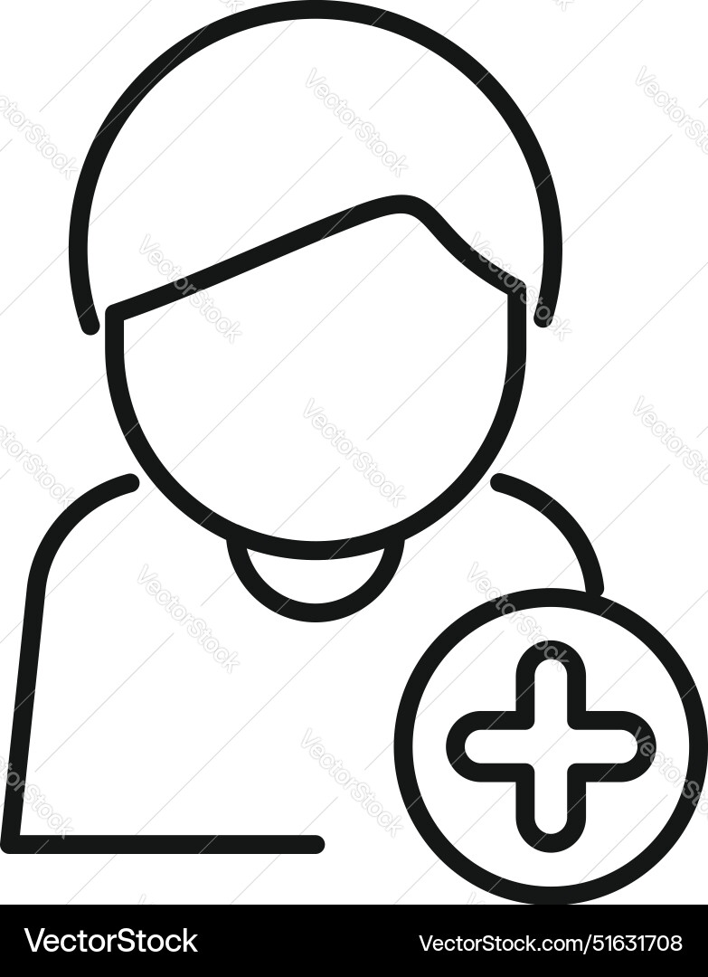 Person adding new contact icon with plus symbol Person adding new contact icon with plus symbol vector image
